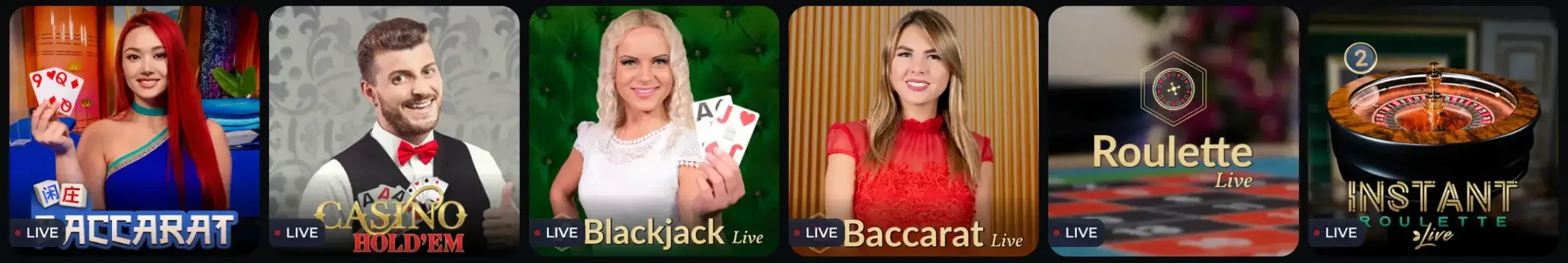 Variety of classic casino table games at Buffbets