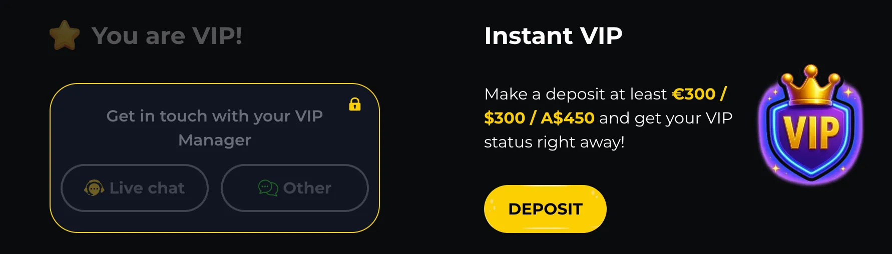 Buffbets Casino VIP loyalty program levels and perks